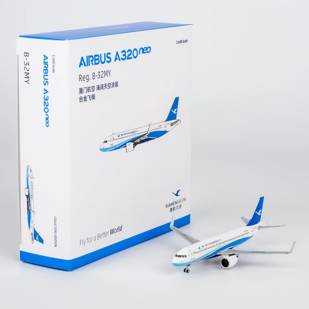 

64185 Alloy Collectible Plane Gift NG Models 1:400 Xiamen Airlines "SkyTeam" Airbus A320neo Diecast Aircraft Jet Model B-32MY