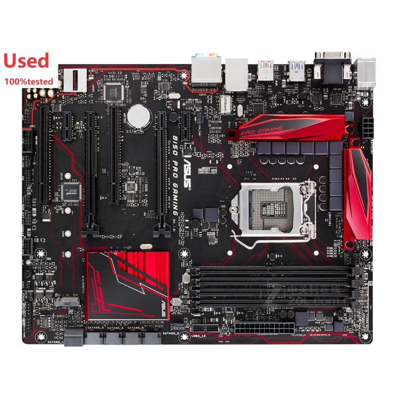 ASUS B150 PRO GAMING Intel B150 LGA 1151 4 x DDR4 DIMM 64GB PCI-E 3.0 1 x M.2 SATA3 VGA HDMI USB3.1 ATX Placa-mãe usada