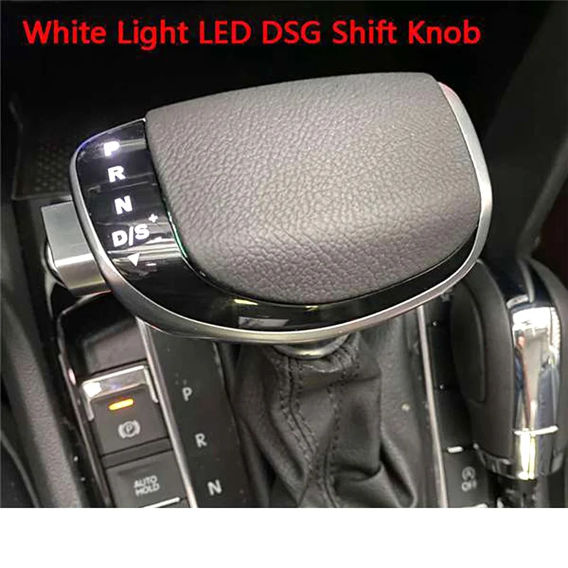 Durable-Gear Shift Head White Light LED DSG Shift Knob Center Console Auto Gear Shifter Parts For VW Passat B8 Golf 7 MK6 Touran