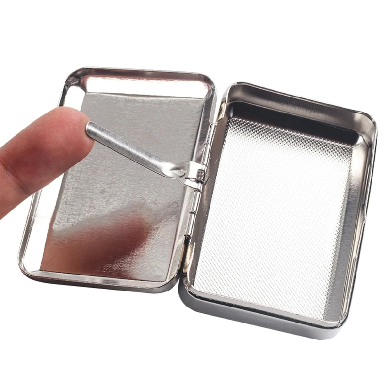 Stainless Steel Cigarette Case Small Smoking Accessory Storage Organizer for Outdoor Traveling Camping Smoke Tool Drop Shipping