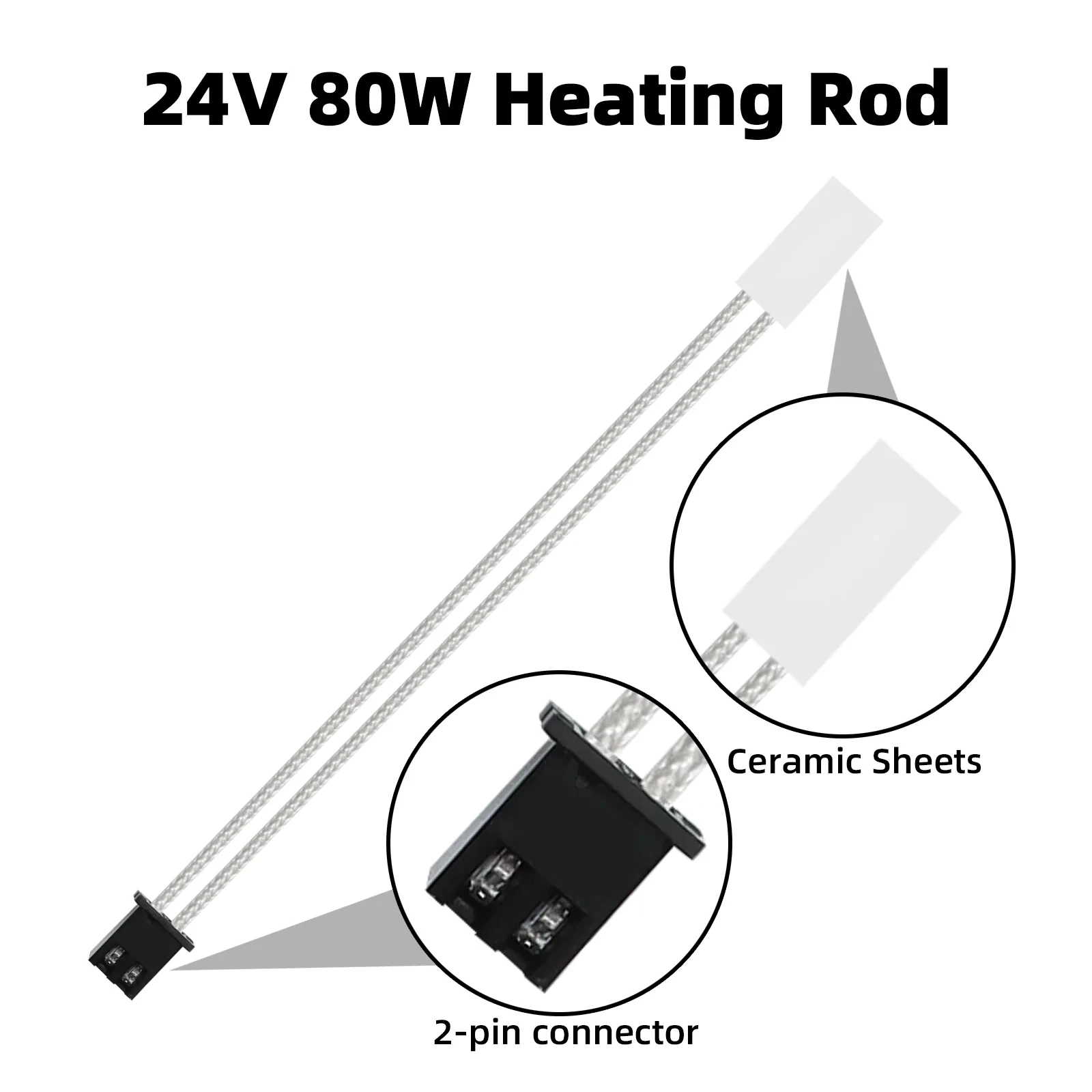 Ideaformer IR3 V2 24V 80W Grzałka z czujnikiem wysokiej temperatury, termistorem i blokiem grzewczym, silikonową obudową oraz zestawem hotend do IR3 V2 — zdjęcie produktu 6