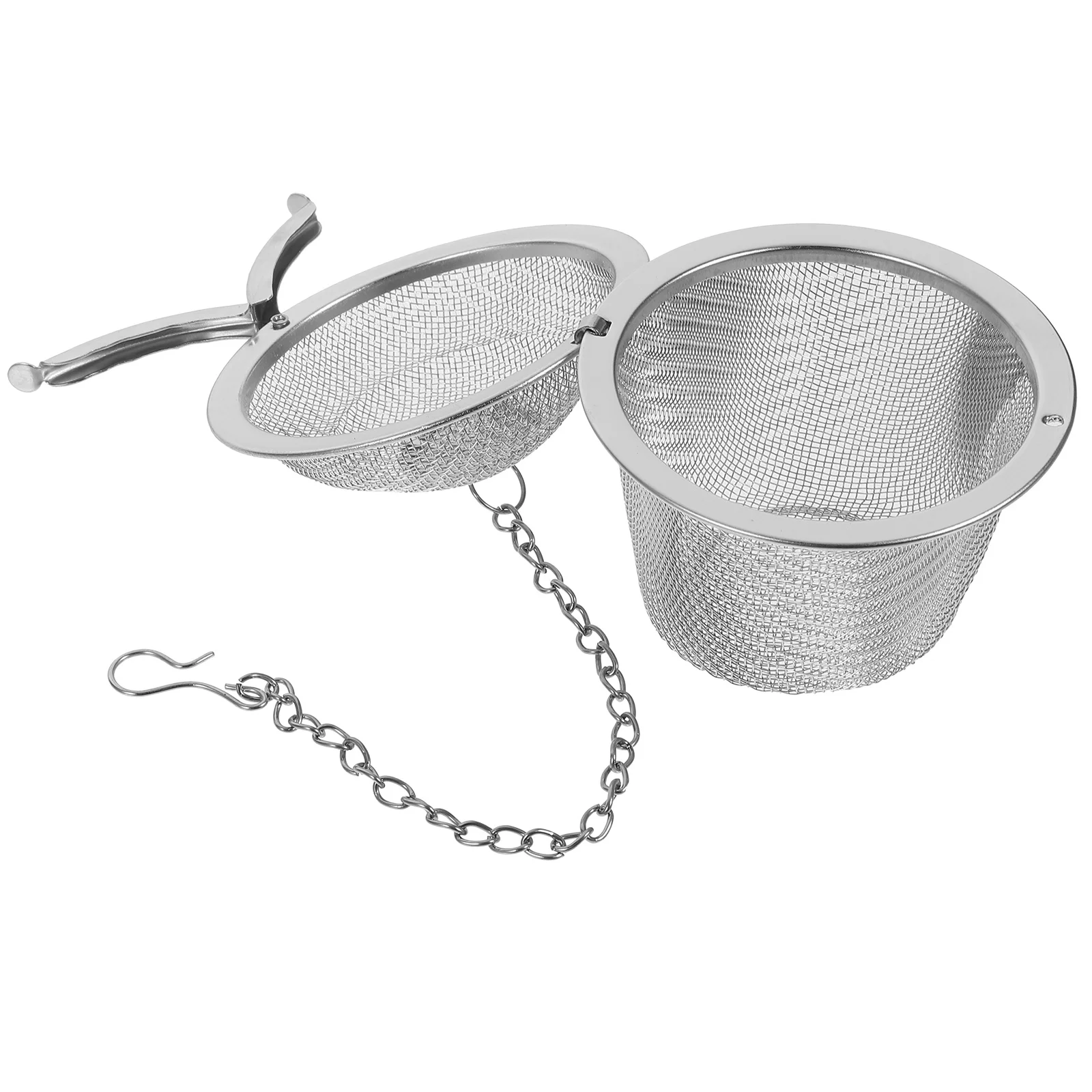 

Stainless Steel Tea Leaf Strainer Flat Bottom Size M for Loose Herbal Tea Coffee Soup Cooking Easy Clean Infuser Travel Mug