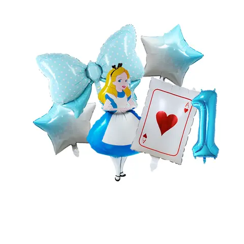 Prinsessa Folieballong Flicka Födelsedag Pokerkort Ace Of Hearts Alice Ballonger Underlandet Festdekorationstillbehör 10 best sales Alice i Underlandet dekorationer - №3
