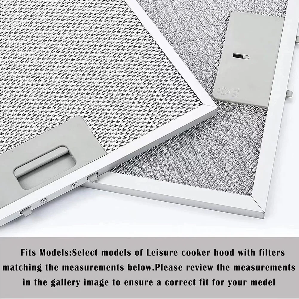 2PCS Cooker Hood Filters Metal Grease Mesh Extractor Vent Filter Odor 320x260x9mm Hood Vents Stainless Steel Silver Home Parts