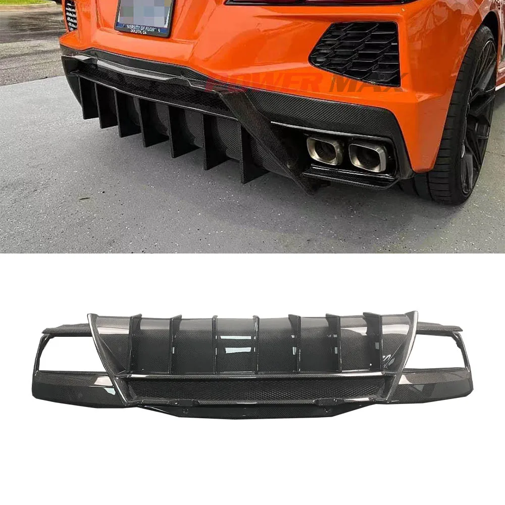 Wholesale Carbon Fiber Rear Diffuser For Chevrolet Corvette C8 2019 Rear Bumper