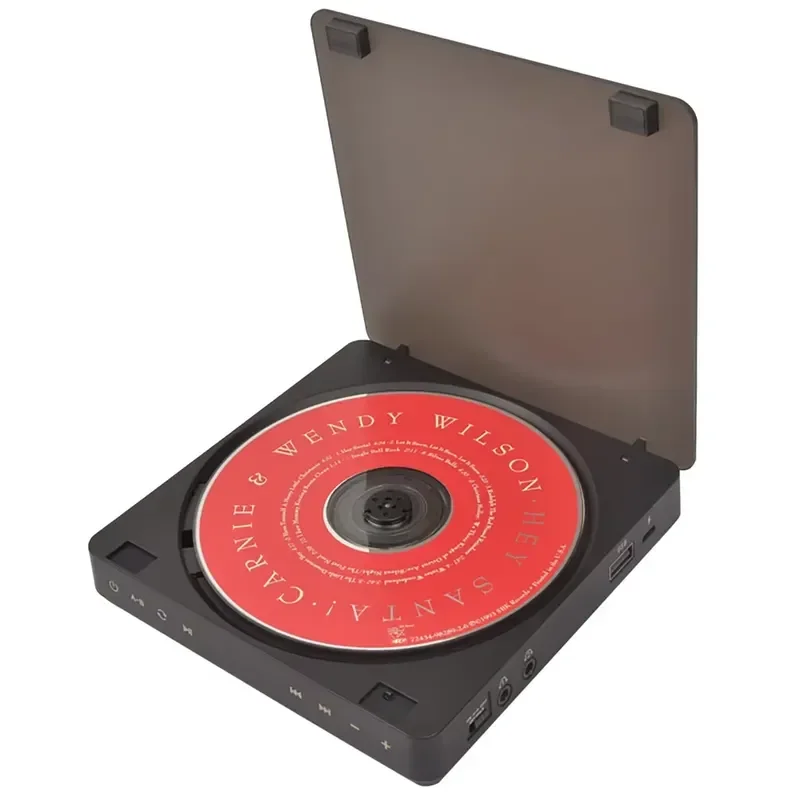 2026 Portable Retro Walkman LED Digital CD Leaning Machine U Disk Player MP3 Dual Headphone Music 3.5 MM Display Charge Smart