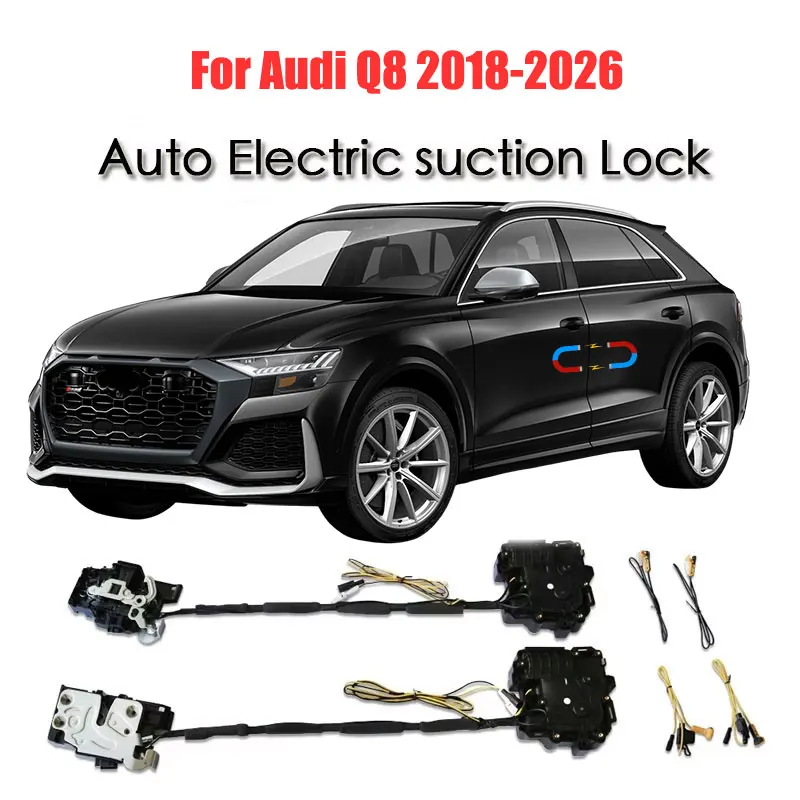 

For Audi Q8 2018-2026 Car Soft Close Door Latch Pass Lock Actuator Auto Electric Absorption Suction Silence Closer