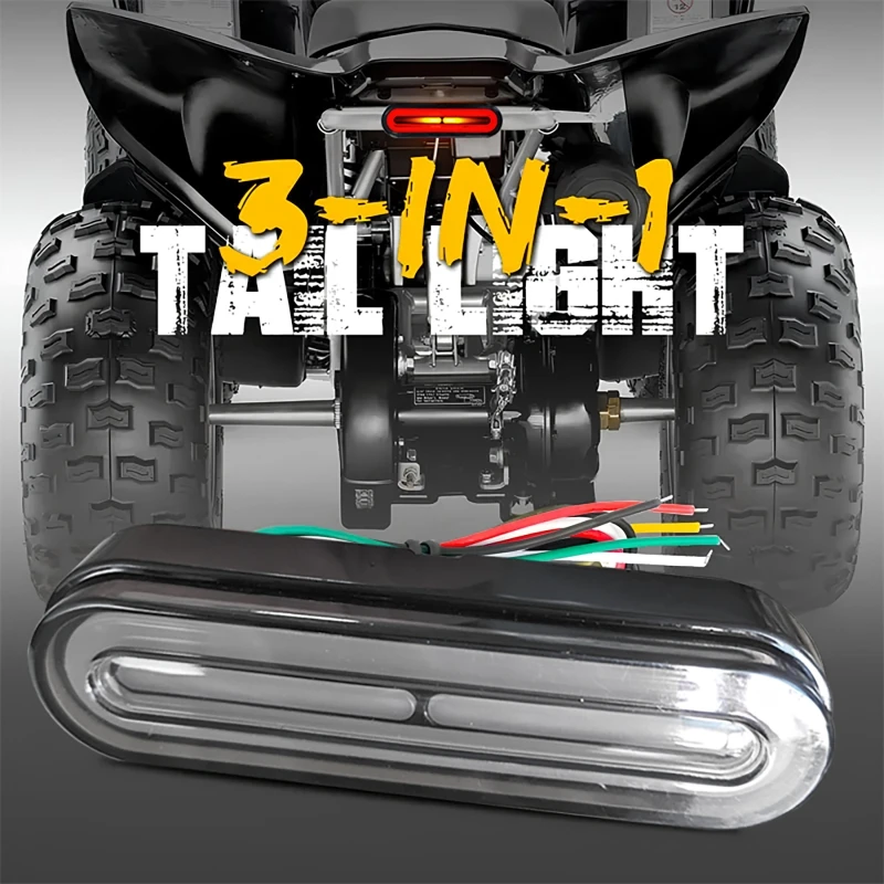 3 IN 1 LED Tail Light 60LED Dynamic Sequential Turn Signal Light Brake Lamp Driving Light DC12V-80V For ATV UTV Truck Motorcycle