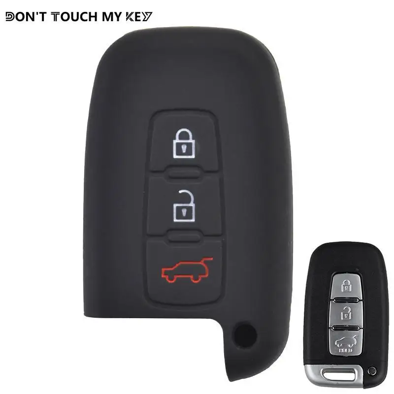 Silicone Key Case Fob Shell Cover For Kia Sorento Sportage For Hyundai I30 Veloster Ix35 Tucson 2010-2016 3 Buttons Skin Keyless