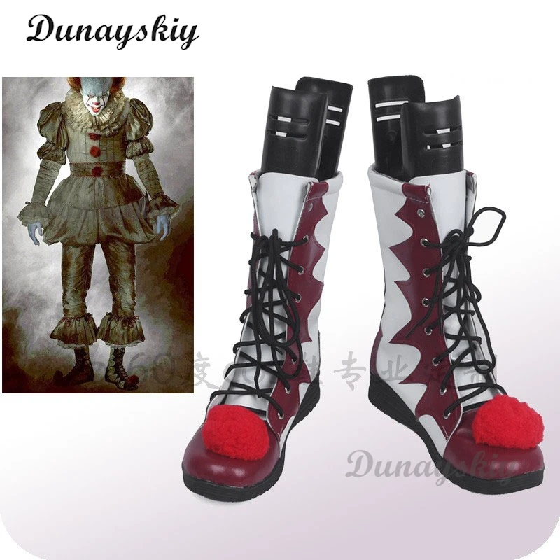 Halloween Stephen King's It Clown Boots Pennywise Cosplay Shoes Adult Men Women Halloween Cosplay Boots Shoes