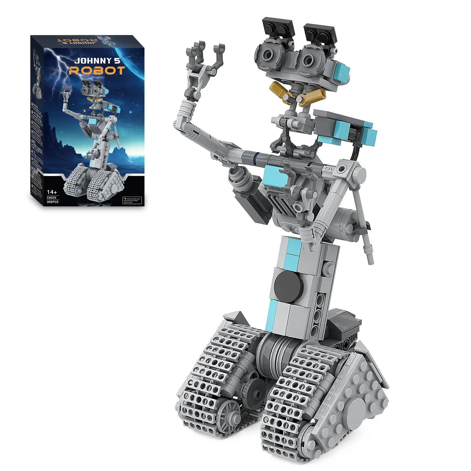 Johnny 5 Robot Building Toys,Movie Short Open Circuit Figures Robot Model Building Kit,Decoration Building Bricks Set