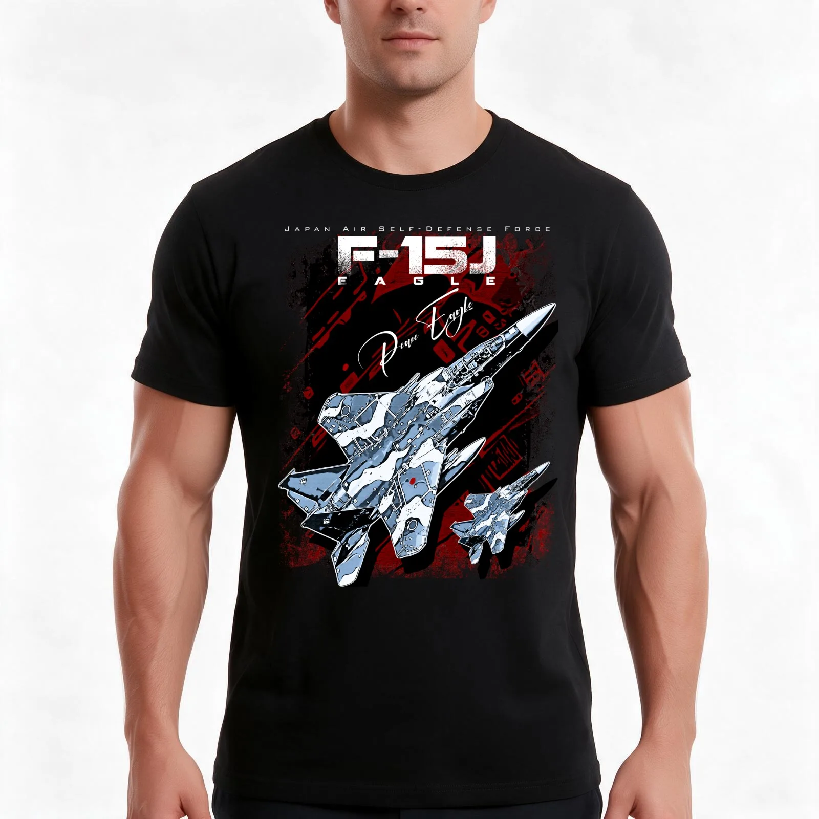 F-15J Eagle nicknamed Peace Eagle Japan Air Self Defense Force Fighterjet T-Shirt, Summer Casual Cotton Tee, Unisex Men Women