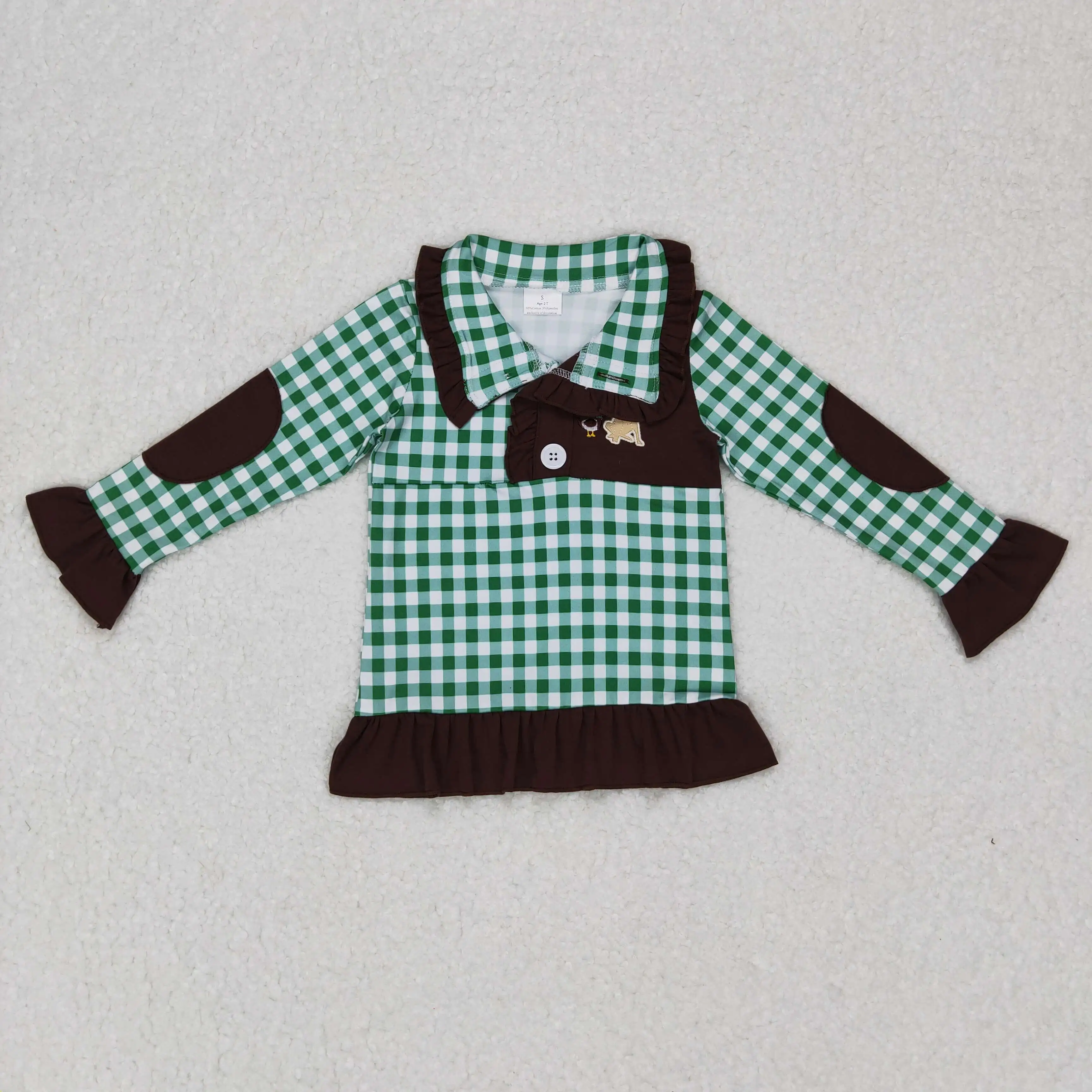 Z930-13 Wholesale Girls' Long-Sleeved Tops With Multiple Elements, Bright Colors, Clear Patterns And Zippers