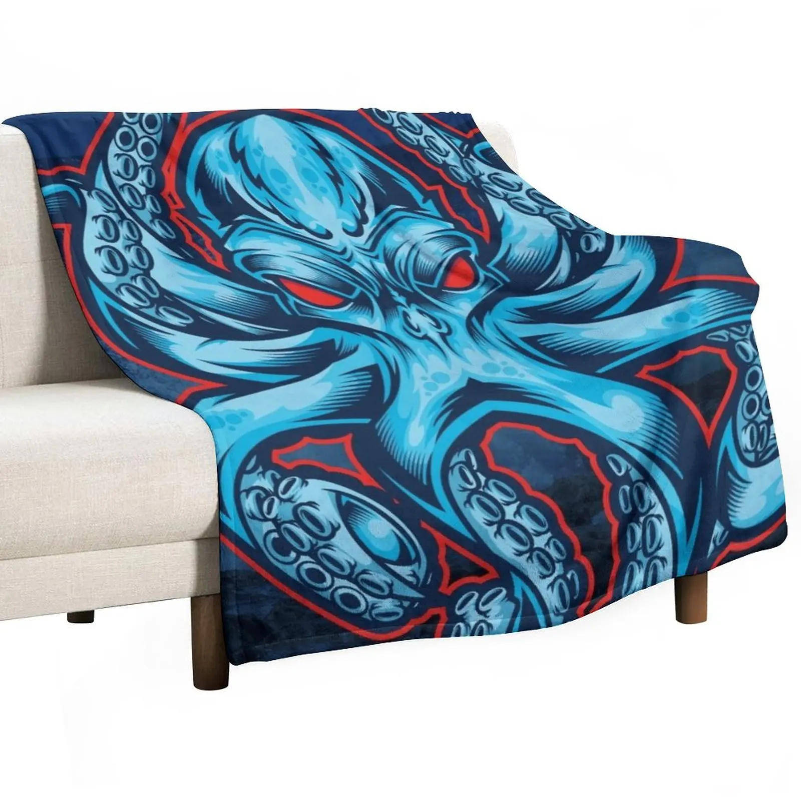 The Kraken Throw Blanket Decorative Sofa Blanket Thin Blankets Fluffy Blankets Large