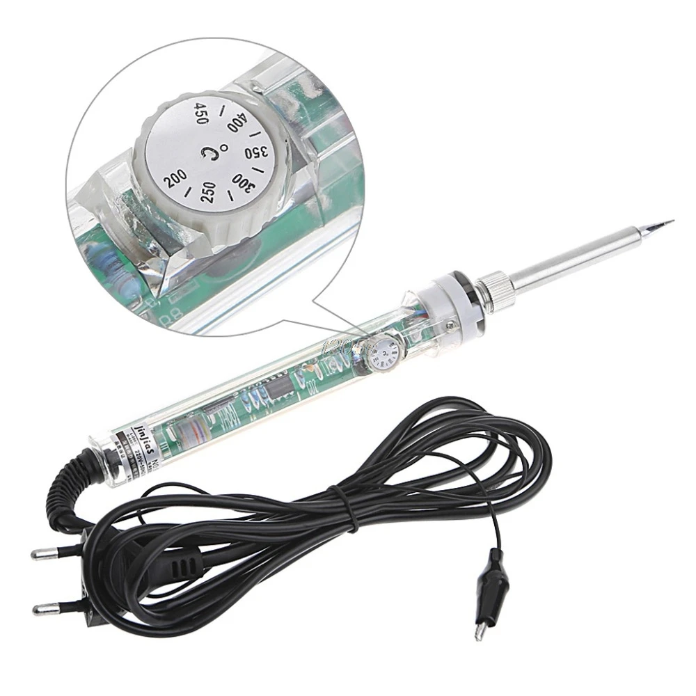 220V 60W 907 Adjustable Constant Temperature Electric Soldering Iron Lead-free EU Plug Welding Equipment T12 Drop ship