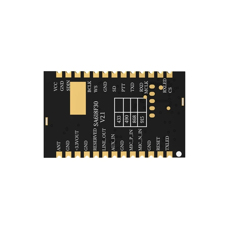 

SA618F30 1W 3KM Wireless Audio Module Supports 8-Channel Full-Duplex Multi-Device Concurrency Data Transceiver Module