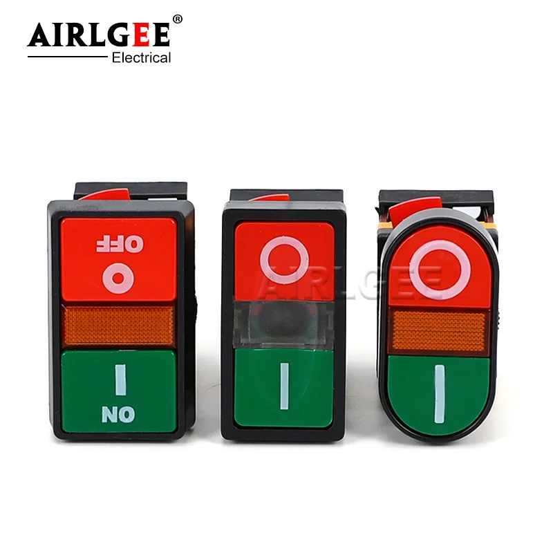 APBB-22/AS-22/PPBB-30 22mm/25mm/30mmON/Off Start Stop Double Push Button Switch Self-reset/Momentary Light Switch 10A/ AC600V image 3