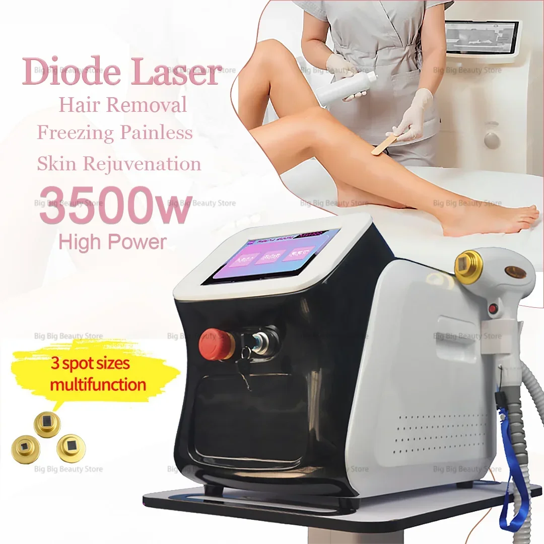 3500W Soprano Diode Laser Hair Removal Machine Ice Titanium 755 808 1064 Triple Wavelength Depilation Professional Beauty Device