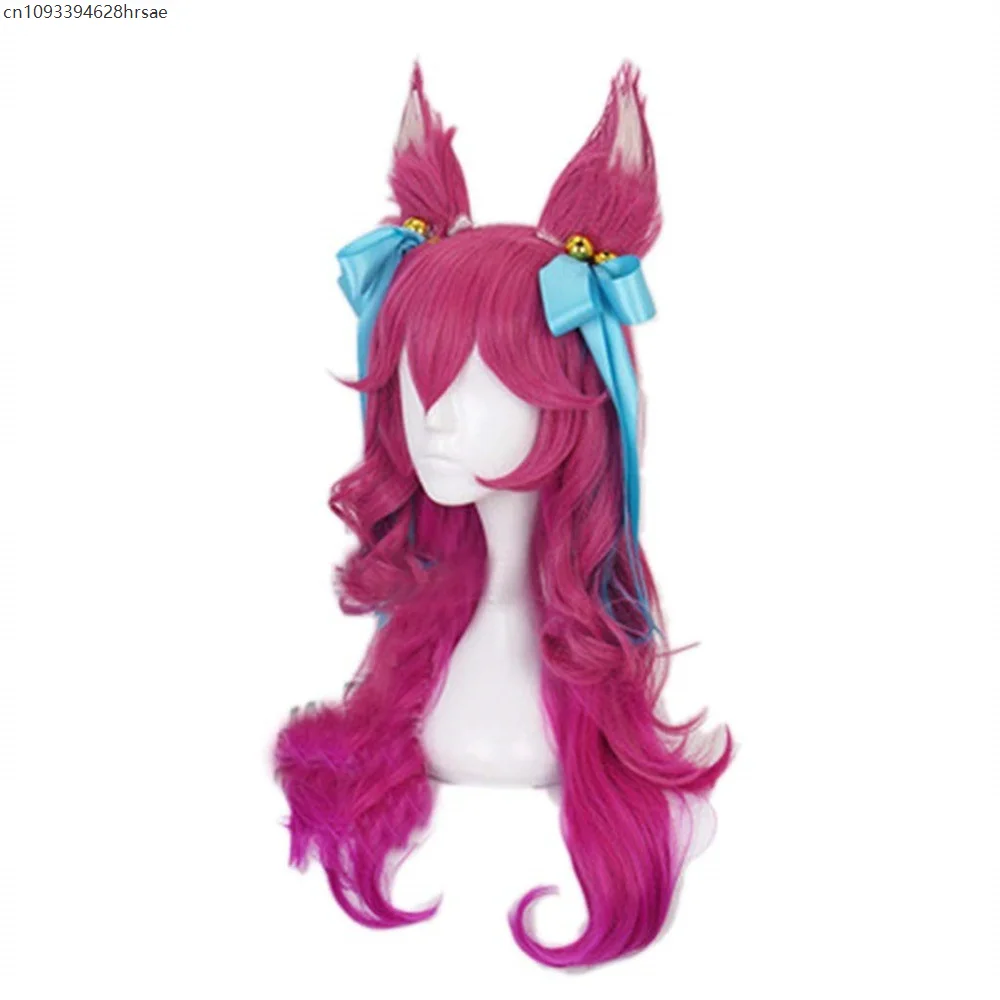 

Cosplay Wig Game Curly Wave Fuchsia Gradient Wig Cosplay Anime Heat Resistant Synthetic Wig Halloween