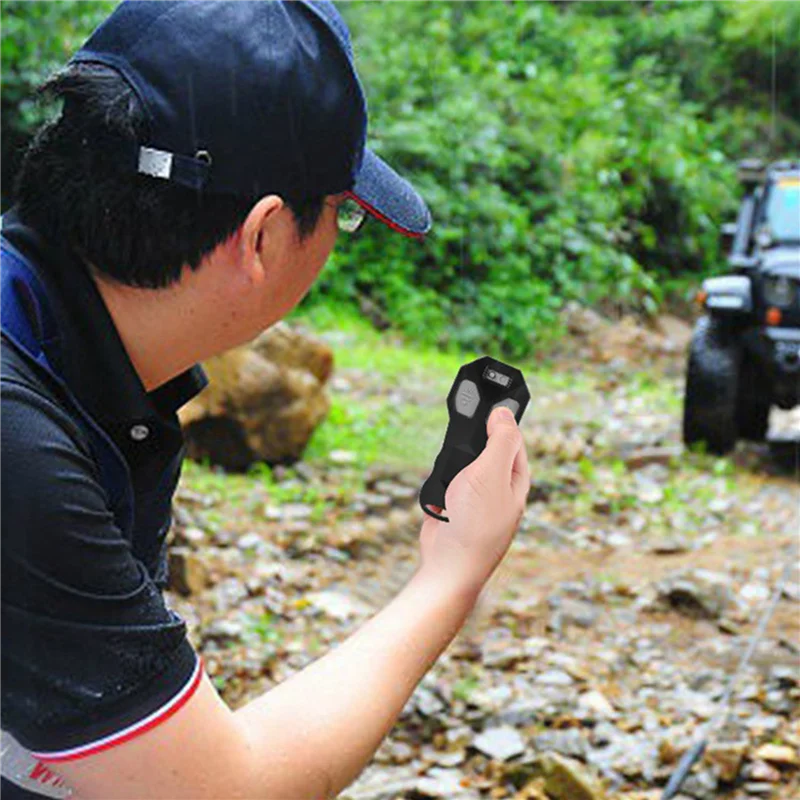 A50I 3X Remote Kontrol Nirkabel untuk Derek Listrik dengan Set Transmitter Manual 12V 24V Kit Kendaraan Truk ATV untuk Trailer