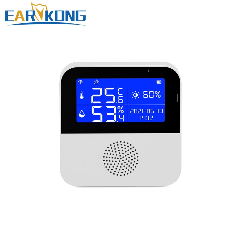 Tuya WiFi Temperature Sensor Humidity Detector Smart Home Thermometer Alarm With Screen Display Support Alexa Google Assistant
