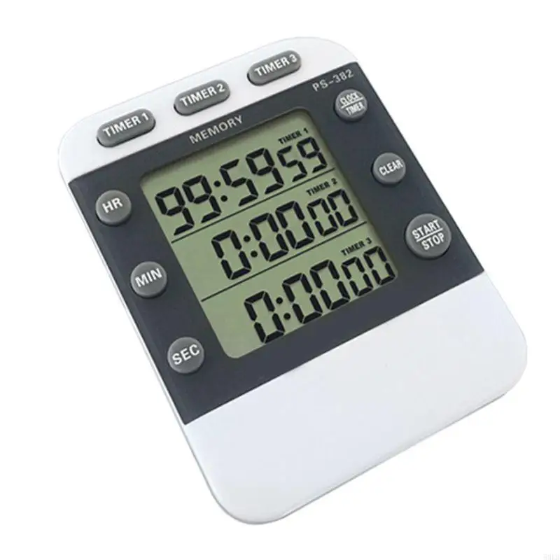 50 Digital Dual Kitchen Timer 3 canaux Cuisine Timer Couper Count / Down Timer With Back Countdown Timer for Cooking