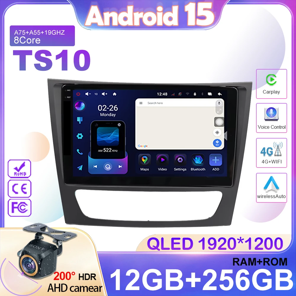 

Android 15 Car Radio For Mercedes Benz E-class W211 E200 E220 E300 E350 E240 E270 E280 CLS CLASS W219 no 2din dvd GPS player