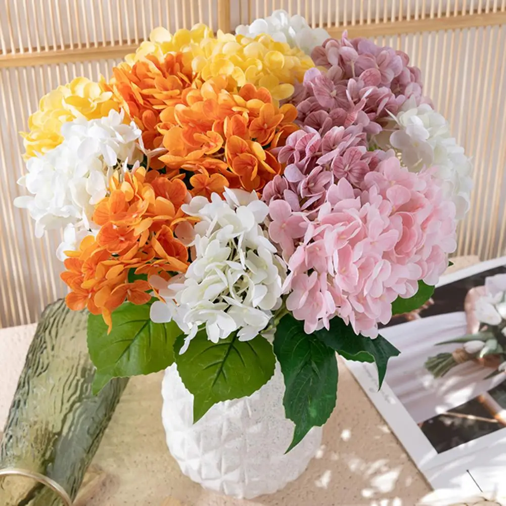 Hydrangea Simulation Flower Anti-fade Artificial Home Decor No Maintenance Required Artificial Hydrangea