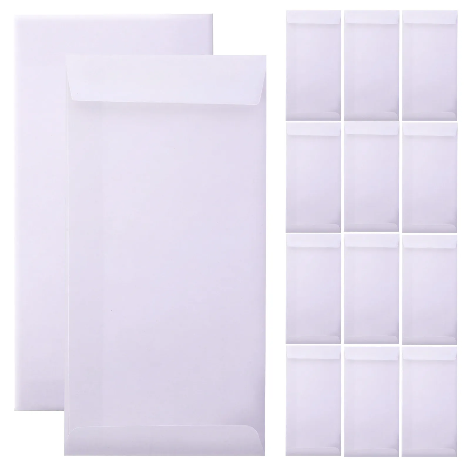 

60Pcs Paper Envelopes Change Organizers Business Envelopes Self Sealing Letter Covers Invitation Card Holders Secure