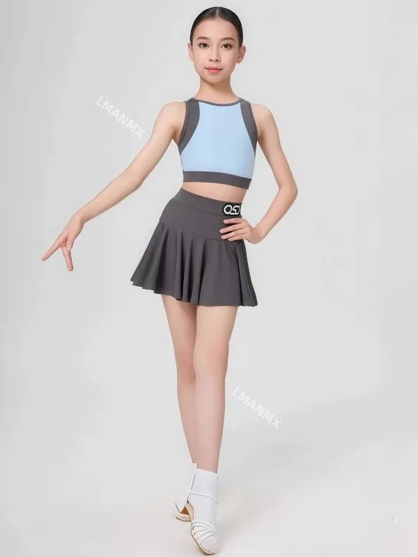 

Summer new girls' Latin dance practice clothes, high-end vest, comfortable daily training uniform