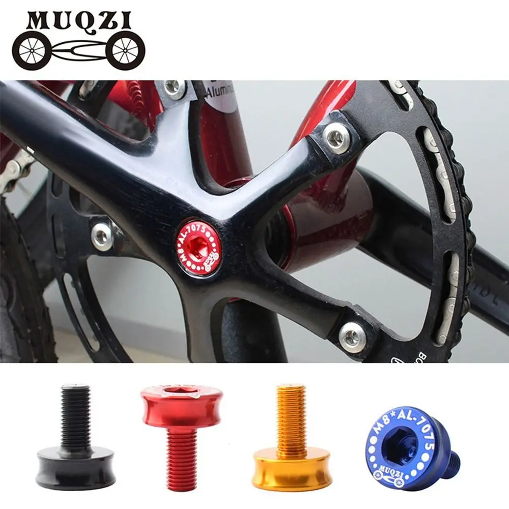 Waterproof Bike Bottom Bracket Axle Crank Screw Bicycle 8mm Allen Key Arm Screw Axis Fixing Bolts Crank M8 Set Aluminum Alloy