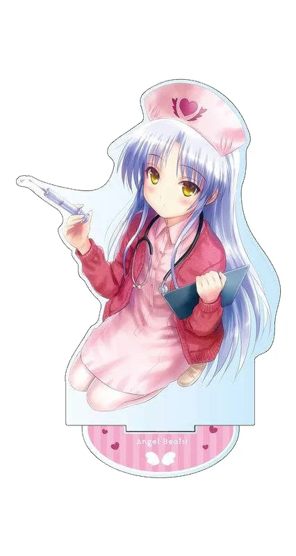 Loen Anime Peripheral Store Angel Beats! Nekomimi! Nekomimi! Magical Girl! Ver Acrylic Stand Desktop Decor Fans Gifts About 15cm