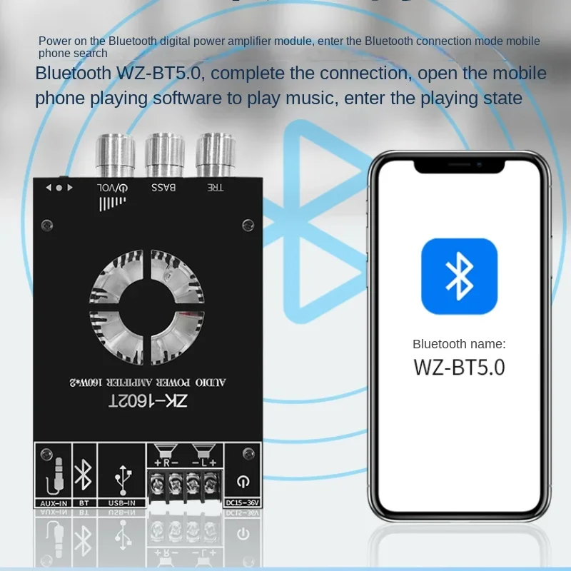 SOTAMIA TDA7498E Digitale Eindversterker Bluetooth AUX USB Audio Module 160Wx2 Hifi Stereo Home Theater Amplificador Bluetooth