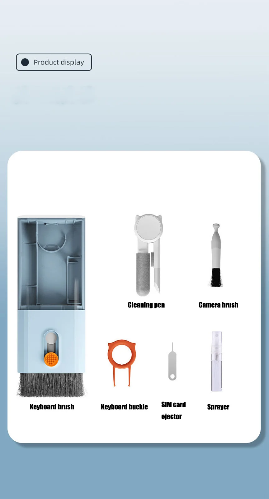 Kit pembersih Keyboard Laptop, Kit pembersih elektronik PC multifungsi, alat sikat pembersih layar komputer 10 dalam 1