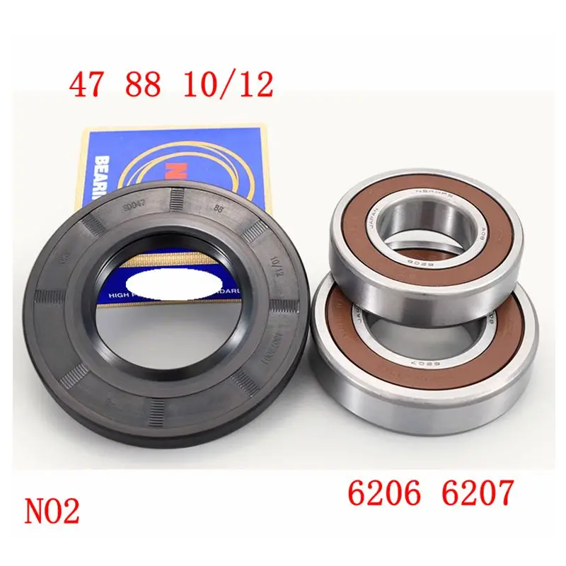 For Midea drum washing machine Water seal and bearings 6203 6204 6205 6206 6207 6305 6306 6307 Oil seal Sealing ring parts