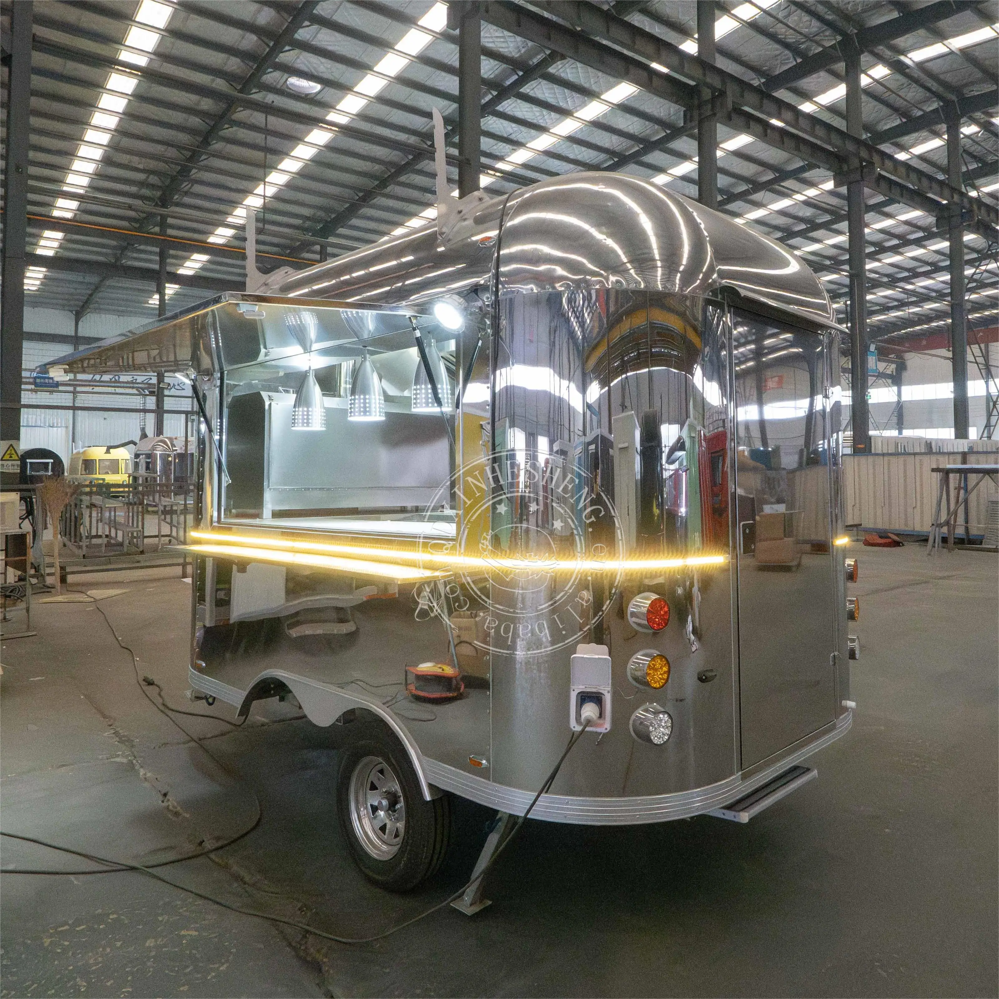 

Stainless Steel Beer Trailer Fully Equipped with Working Bench