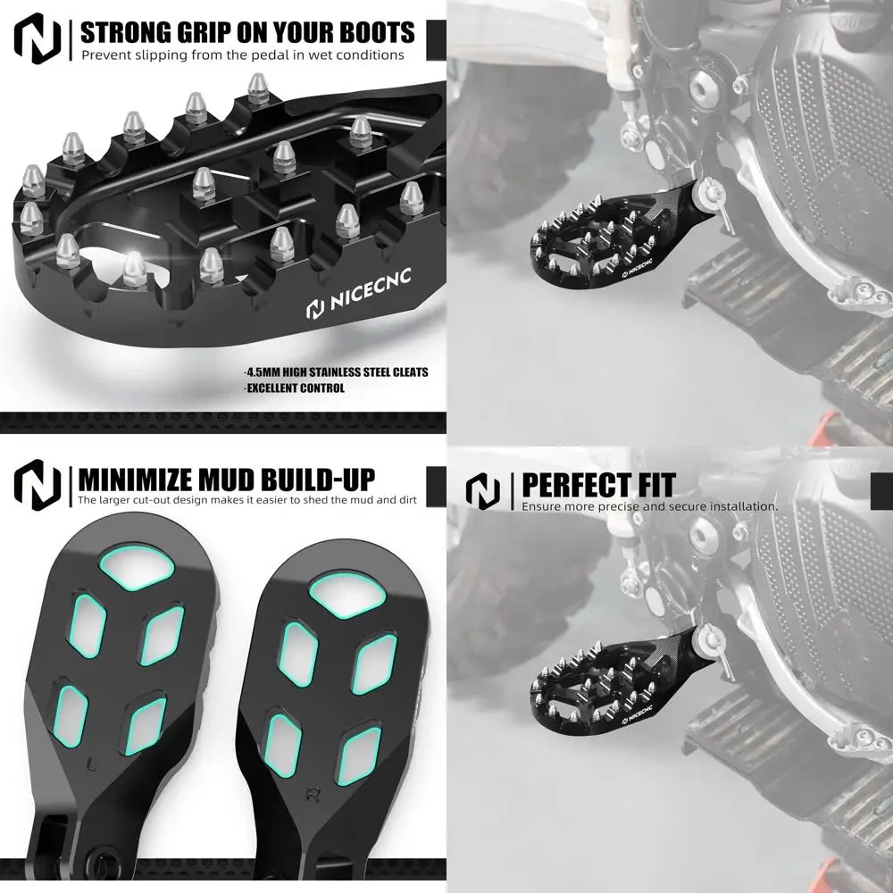 

Черные кованые подножки для велосипеда-грязи, совместимые с KTM 125-500 XC SX XCF SXF 2023-24 125-500 EXC EXCF XCW 2024, совместимые с газом