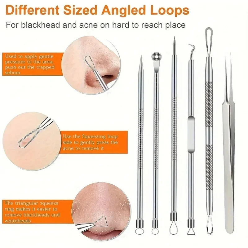 Ultra-Precise Acne And Blackhead Removal Tool Set pro Pimple Tweezers for Effective Face Care And Skin Purification JHH