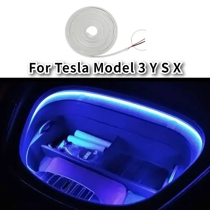 16V Luce del bagagliaio anteriore per Tesla Model 3/Y/S/X 5M Ambient Tronco anteriore FAI DA TE Atmosfera impermeabile Strisce di lampade Accessori 2017-2023