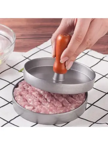 Burger Press Non-Stick Hamburger Patty Maker with Wax Paper Aluminum Burger Maker for Kitchen BBQ Grill