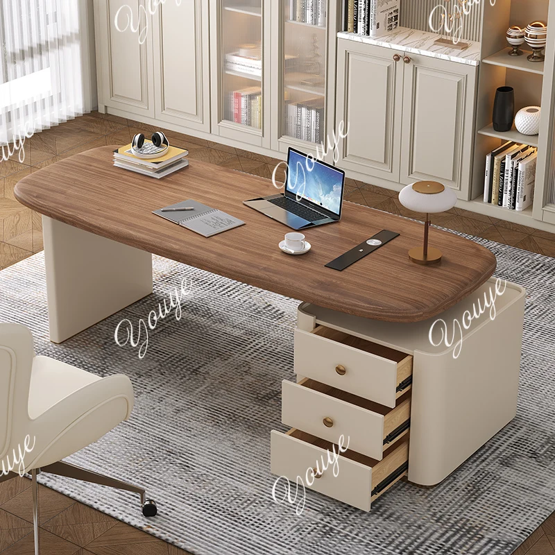

Medieval solid wood corner desk designer high-end study computer desk office