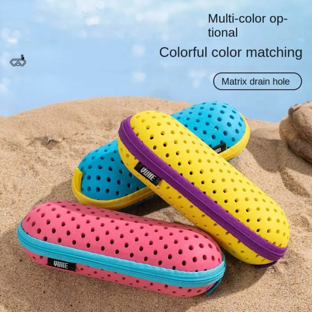 

Fashion Anti-Fog Protective Swim Goggles Case EVA Hollow Eyeglasses Holder Breathable Soft Glasses Storage Box Swimmers