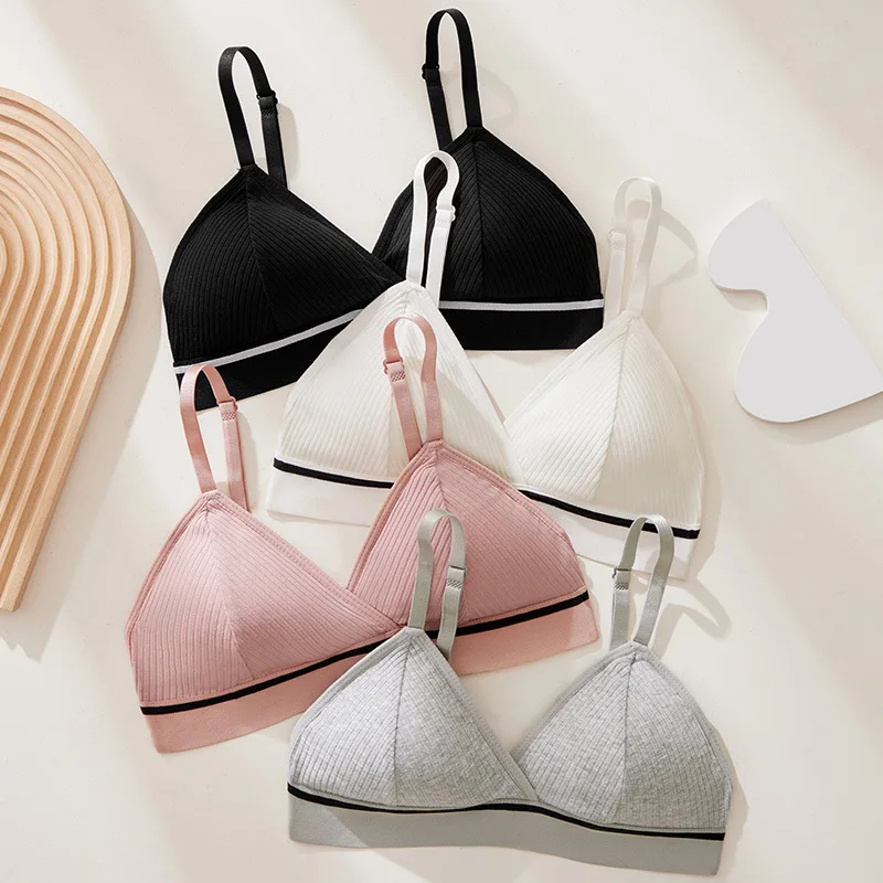 Reggiseni estivi Intimo senza cuciture da donna Reggiseno imbottito in cotone Bralette senza fili Comfort Lingerie sexy Reggiseni sportivi push up