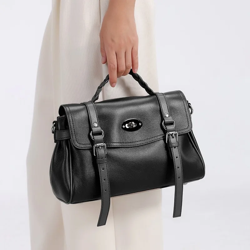 

Женская большая сумка из натуральной кожи, новинка 2023 года, дизайнерская роскошная сумка с натуральным зерном, сумка через плечо, большая вместимость