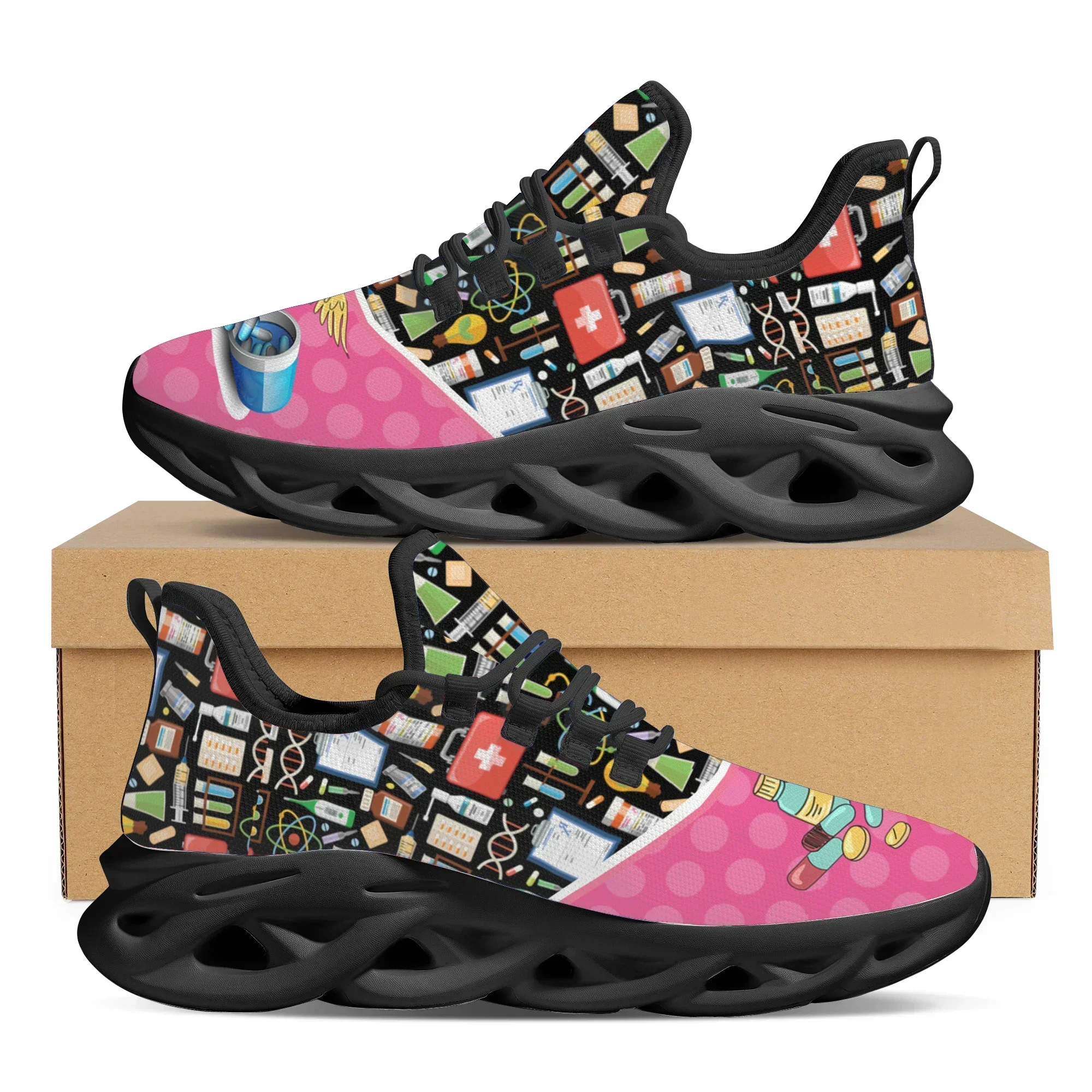 Medical Hospital Surgical Supplies Design Sneakers Breathable Lightweight Lace Up Vulcanized Shoes Street Flat Shoes - view 6