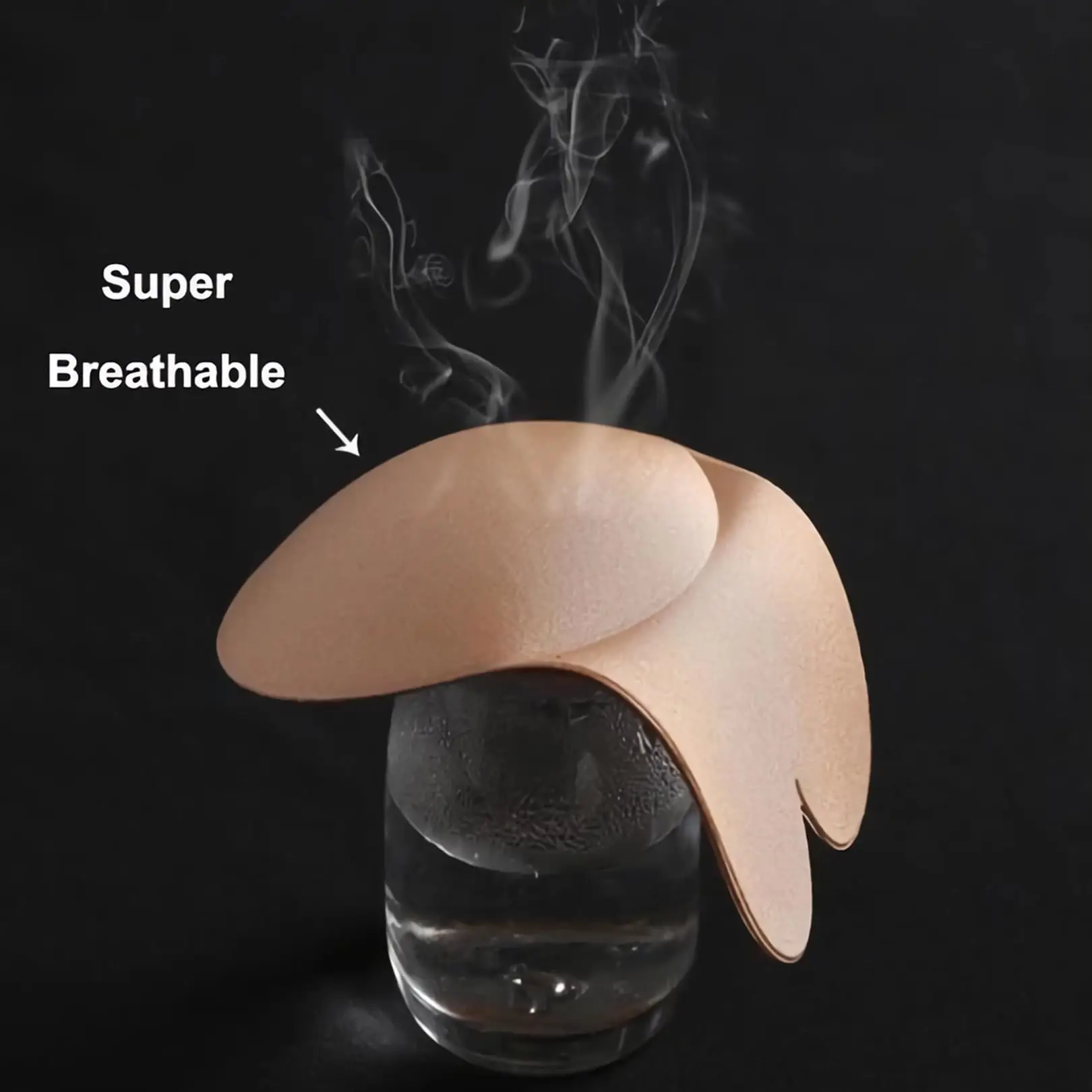 

2Pairs Solid Rabbit Ear Adhesive Nipple Covers Padded Invisible Lift Sexy Bras Long-Lasting Support for Women