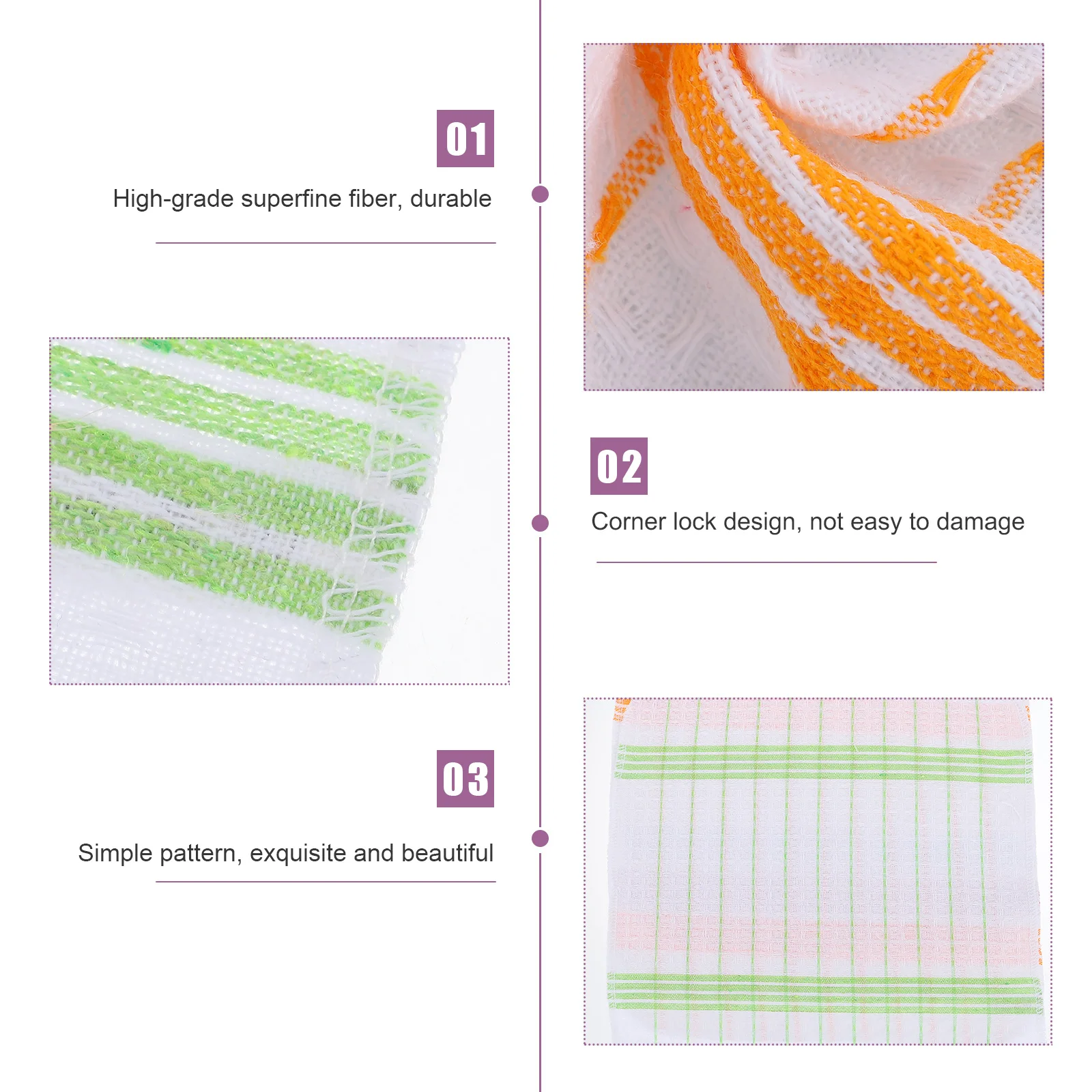 

10 Pcs Cleaning Rags Dish Towels and Luffa Dishwashing Cloth Kitchen Reusable Cloths Dishcloth