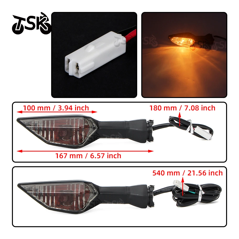 High quality Front or Rear Turn Signal For KAWASAKI NINJA 400 650 Z125 Z250 Z300 Z400 Z800 ER6N Motorcycle Indicator Light view 4