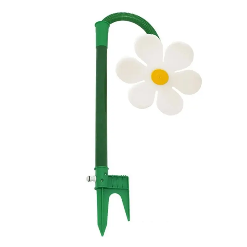A36T-Crazy Daisy Lawn Sprinkler Water Sprinkle Fun Dancing Flower For Yard Sun Flower Design B