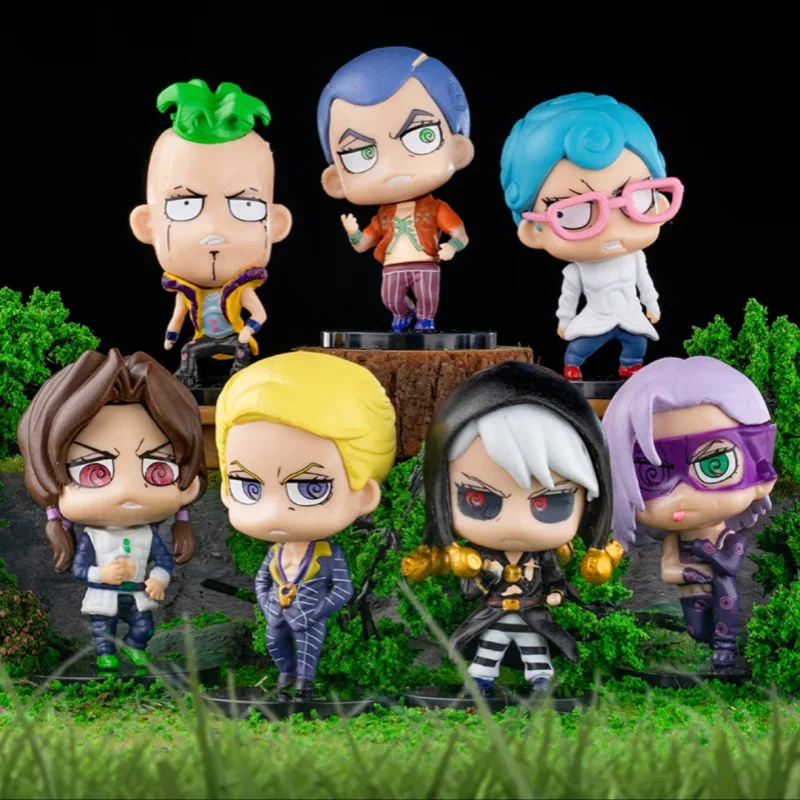 

Коллекционные мини-фигурки Bandai JoJo's Bizarre Adventure Golden Wind Vol 03 Chibi Big Eyed в капсулах для фанатов аниме, декор для рабочего стола